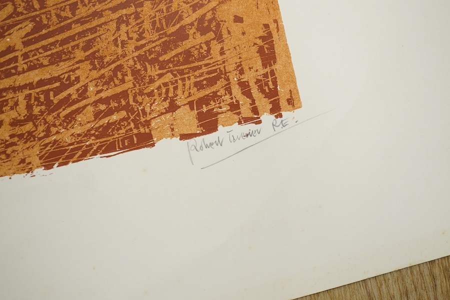 Robert Tavener (1920-2004), linocut, ‘St James's Palace’, signed in pencil, limited edition 6/75, 57 x 72cm, unframed